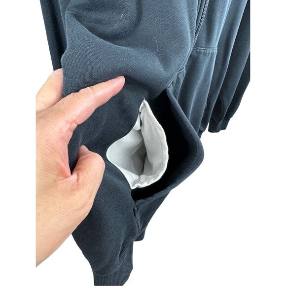 Puma Black Zip up Sweater Hoodie Men's Sweatshirt Embroidered Logo Size XXL - Picture 10 of 13